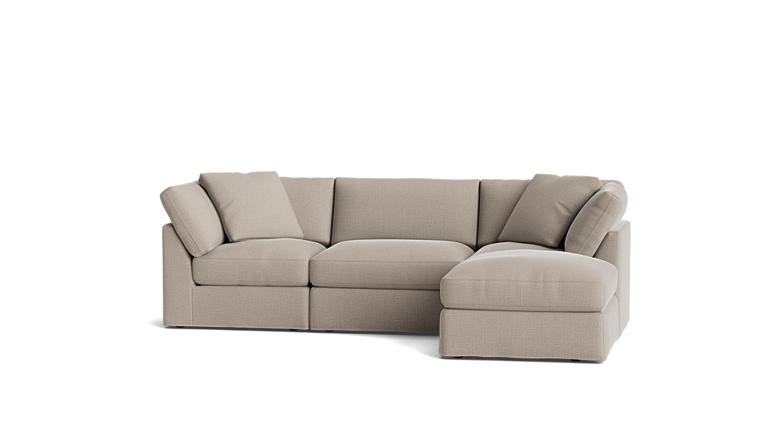 Get Together™ 4-Piece Modular Sectional, Standard, Light Pebble Get Together™ 4-Piece Modular Sectional, Standard, Light Pebble